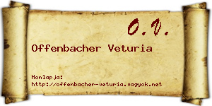Offenbacher Veturia névjegykártya